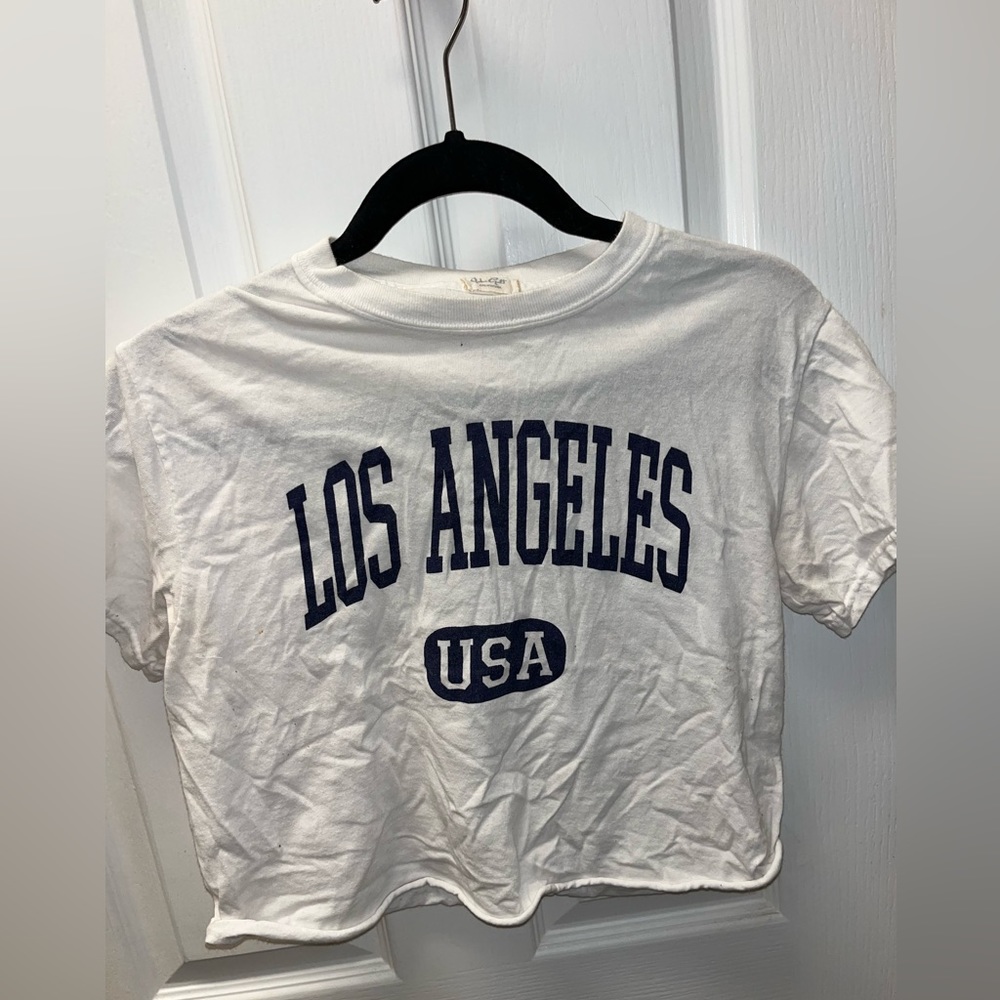 cropped LA shirt
